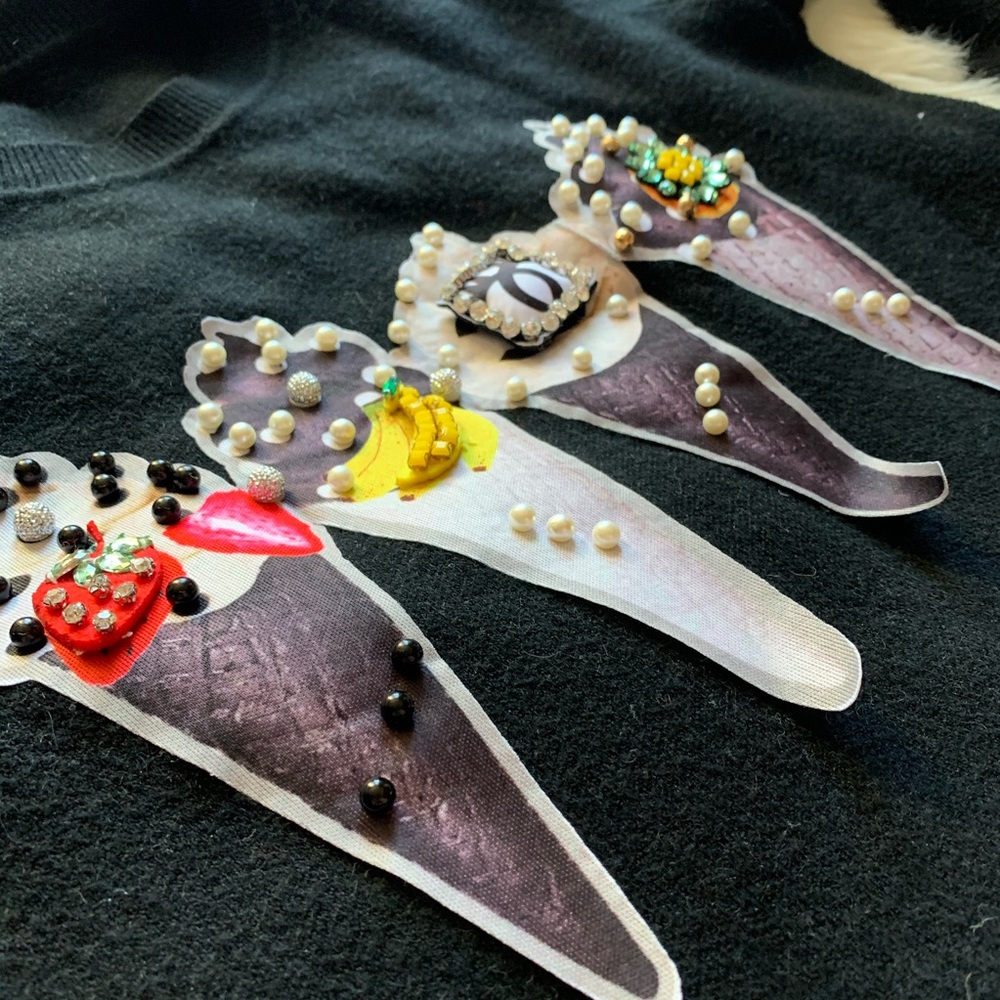 Ice cream Cone Bejeweled Sweater sz Small - Picture 4 of 5